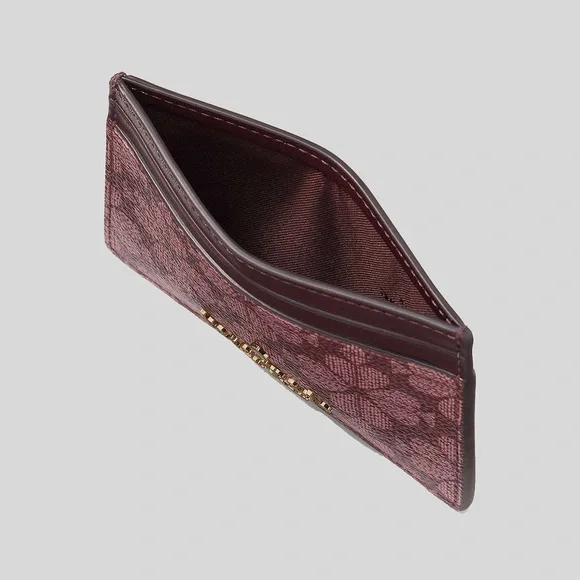 Kate Spade Burgundy and Pink Floral Card Holder